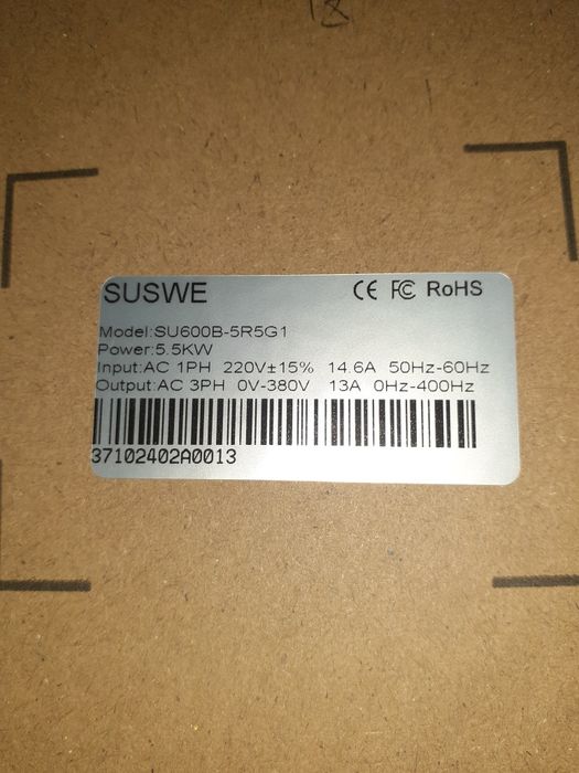 Convertizor frecventa 5,5 kw, 220v/380v