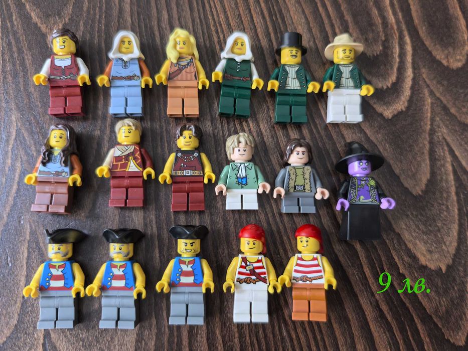 НОВИ LEGO минифигурки рицар пират сокол вълк форестмен