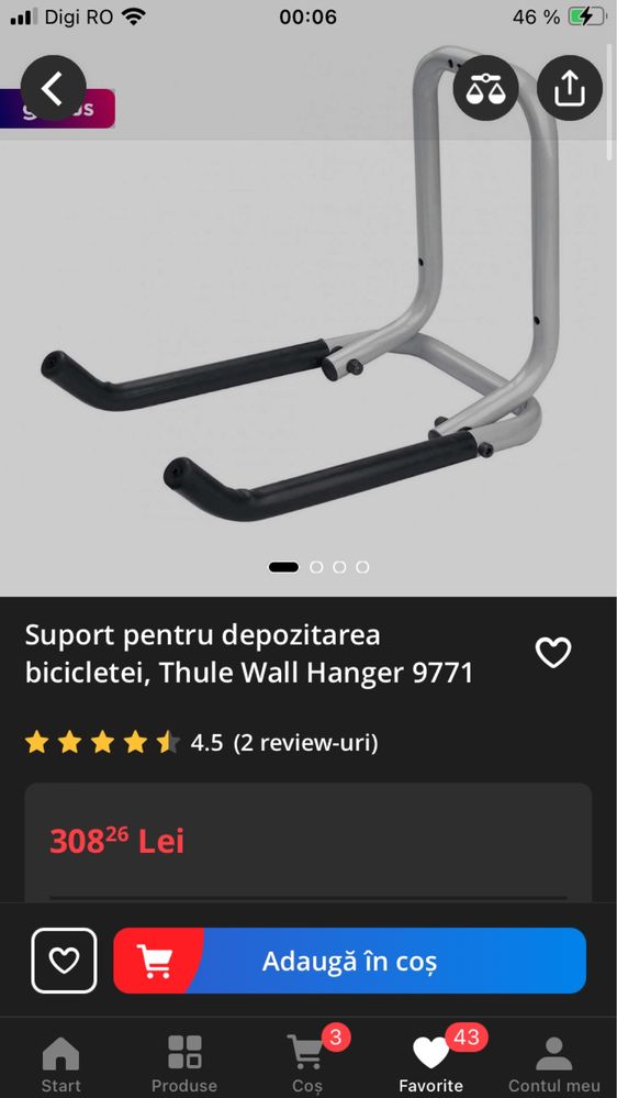 Thule Suport bicicleta perete