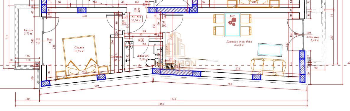 2-стаен в Варна-Погребите площ 75 цена 124300