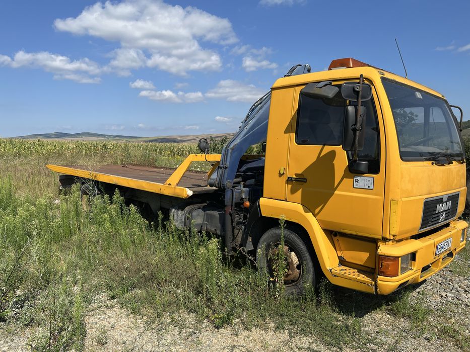 Man 8.163 platforma cu macara