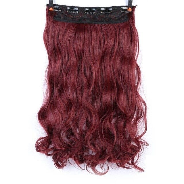 Extensii de par ondulate, 5 clipsuri, diverse culori, NOI, 60 cm