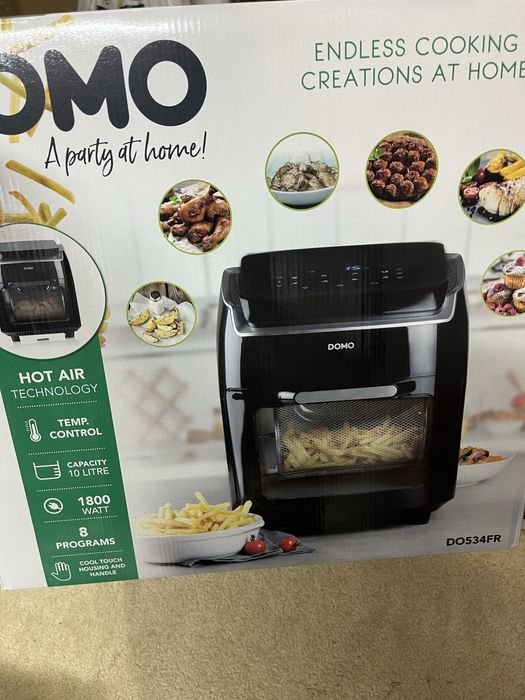 Air fryer, cuptor cu aer cald, friteuza si uscator 3 in 1, DOMO