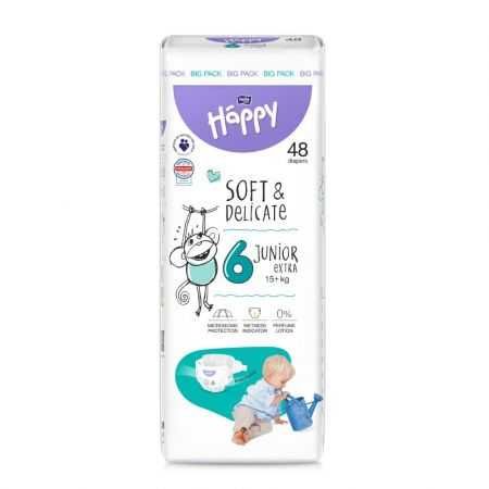 48buc Scutece Bella Happy Baby Soft & Delicate nr.6 15+kg