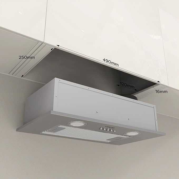 hota Ciarra CBCS5913A, 52 cm latime, 300 m³/h Hota din otel inoxidabil