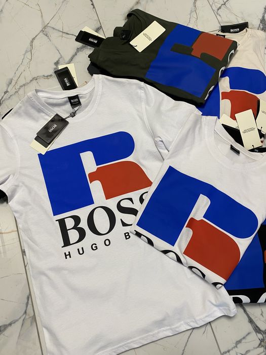 Мъжка тениска HUGO BOSS  черна бяла зелена сива кремава Мъжки тениски