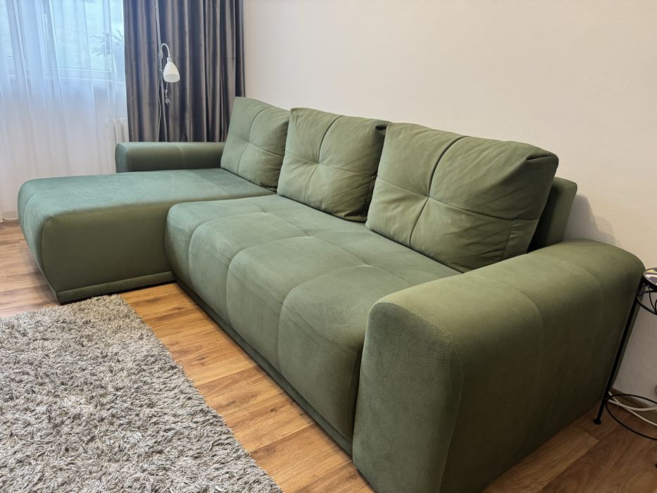 Vand coltar extensibil interschimbabil cu lada - 290x162x100 cm