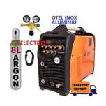 Aparat sudura aluminiu TIG 200P AC DC E20102 JASIC + tub argon + ceas