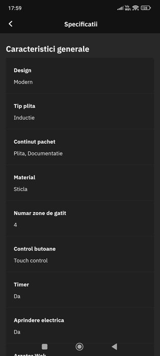 Plita incorporabila GORENJE GI6401BSCE, Inductie, 4 arzatoare, Touch C