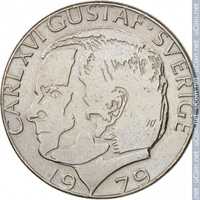 Moneda 1 krona 1979 Swedia