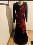 Rochie de seara  catifea elastica culoare negru M 42 44