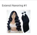 Extensii din par natural OskarShop- Negru Albastrui