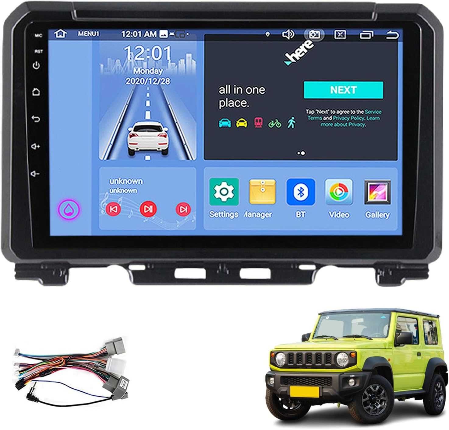 Мултимедия за Suzuki Jimny 2018, 2019 2020 Двоен дин навигация Android