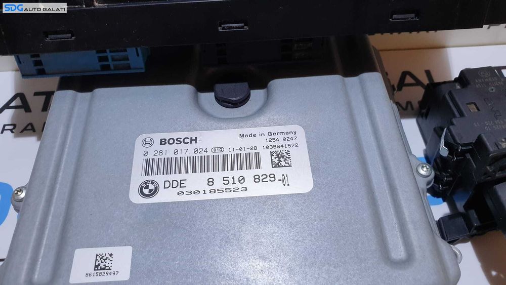 Kit Pornire ECU Calculator Motor Calculator Confort Cip Cheie Cititor Cheie BMW Seria 3 E90 318 320 2.0 D N47 2004 - 2011 Cod 8510829 0281017024 9247470 9247469 6954720 [L2275]