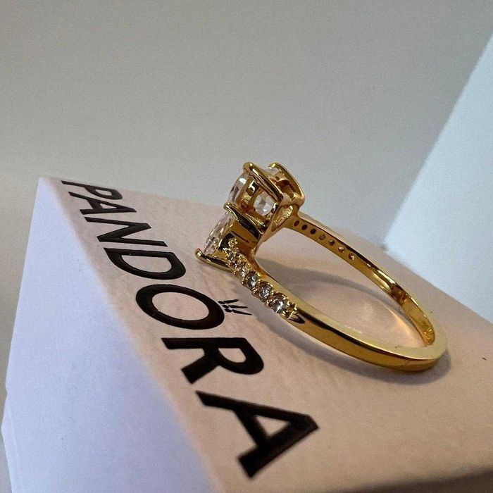 Inel Pandora cu doua inimioare - Aur, in cutie