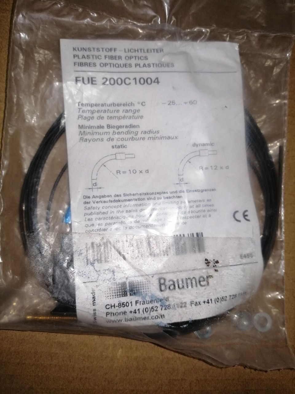 Fibra optica Baumer FUE 200C1004
