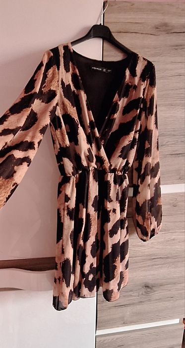 Rochie animal print din voal Uk10