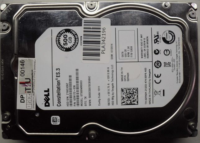 Hard Disk Sata 3,5" HDD-500 Gb Seagate ST500NM0003-9ZM172 Refurbished