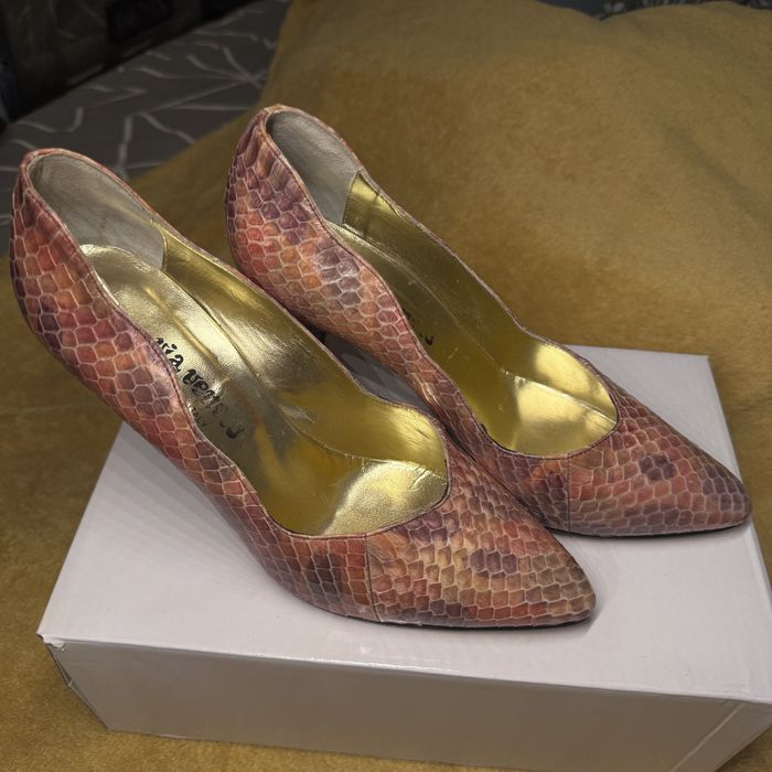 Pantofi stiletto piele naturală