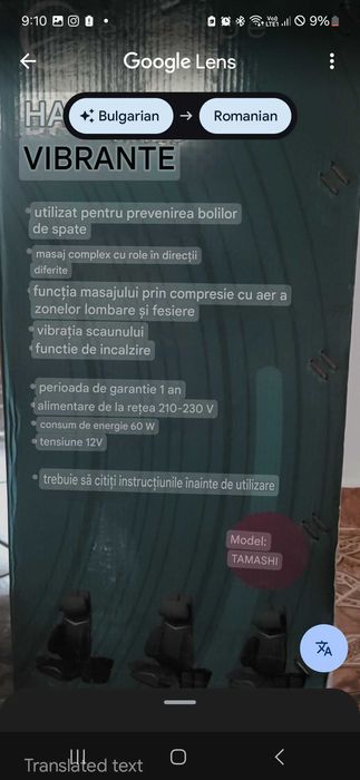 Scaun de masaj evsorpe Tamashi