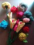 Diverse flori crosetate