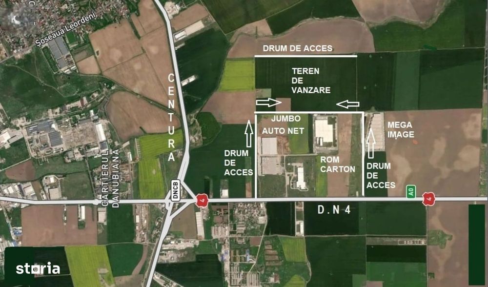 Popesti Teren logistic lângă CTPark Jumbo până la 27000mp