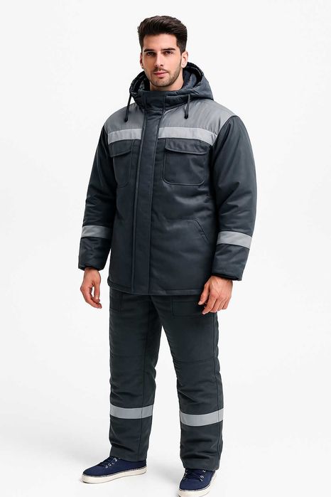Спецодежда, куртка с брюками утепленная, смесовая ткань, размер: 48-58