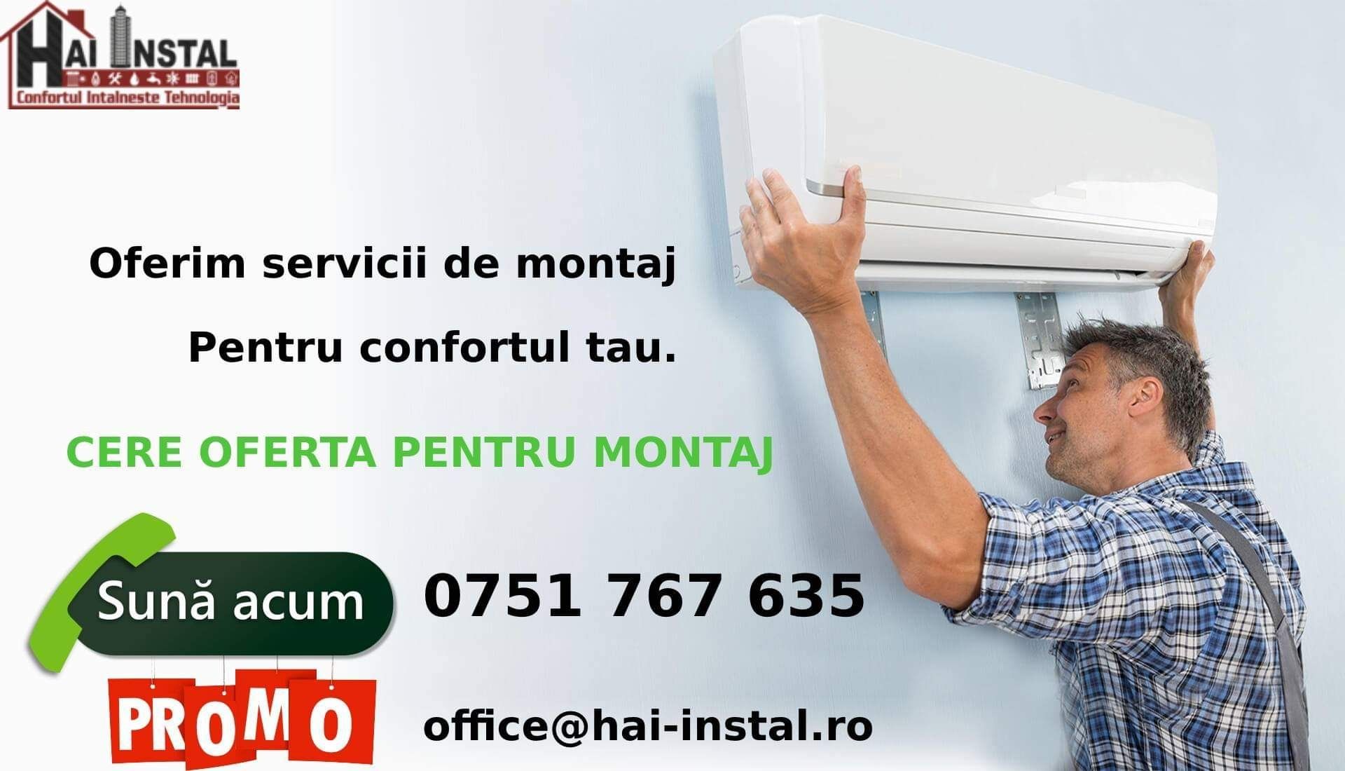 Aer Condiționat Orice Brand – Montaj Profesional cu Garanție Completă