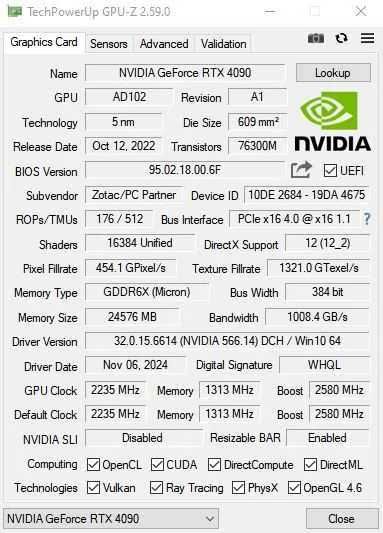 Nvidia RTX 4090 24gb