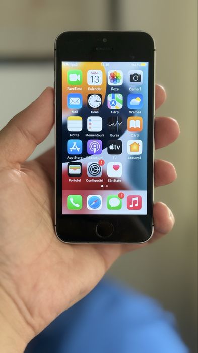 iPhone 5SE Space Grey 32GB Neverlock-Amprenta OK-Baterie 91%-F Bun-