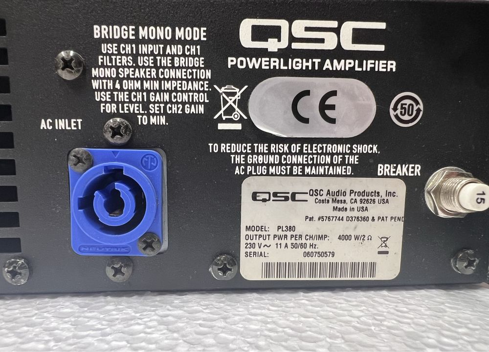 Vand amplificator QSC PL380