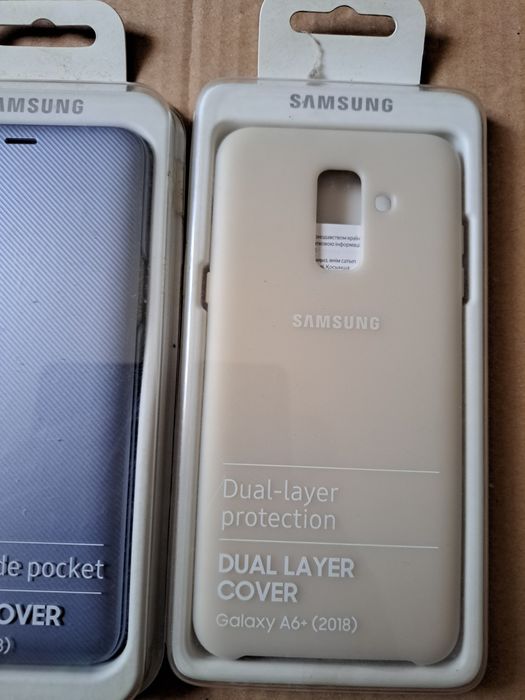 Pachet husa tip carte husa folie samsung A 6 Plus