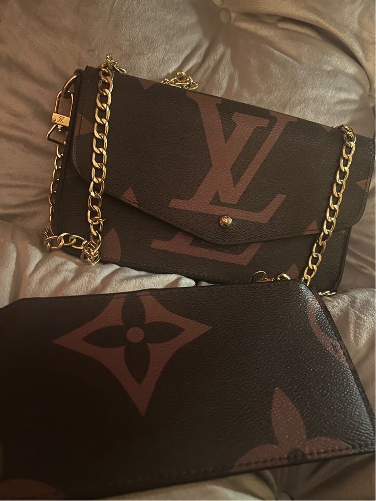 Louis Vuitton чанта и портмоне