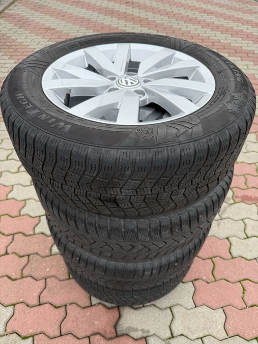 Jante de aluminiu originale VW Passat B8 R16 cu cauciucuri de iarna