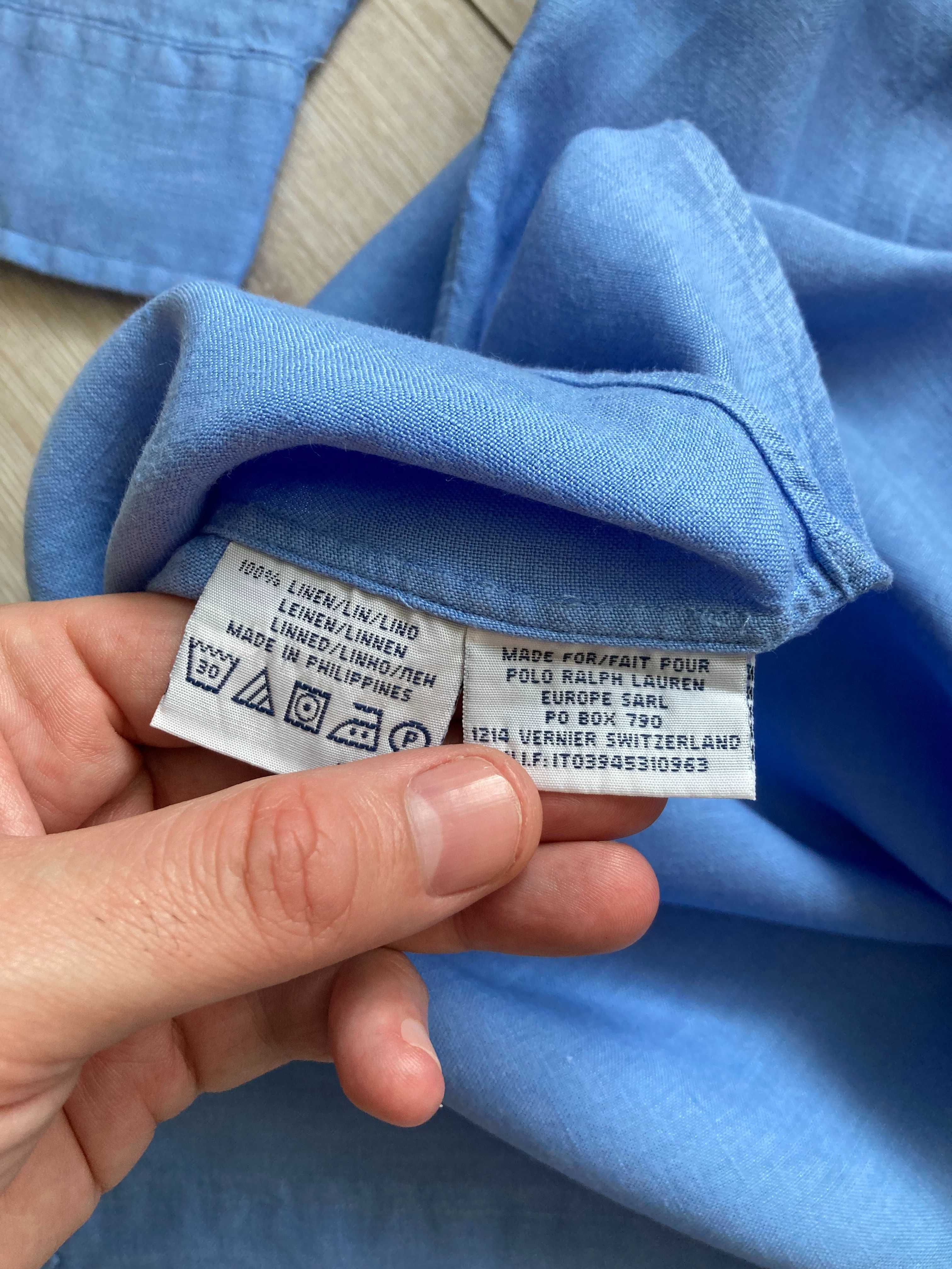 POLO By Ralph Lauren Custom Fit Linen мъжка ленена риза лен размер XXL
