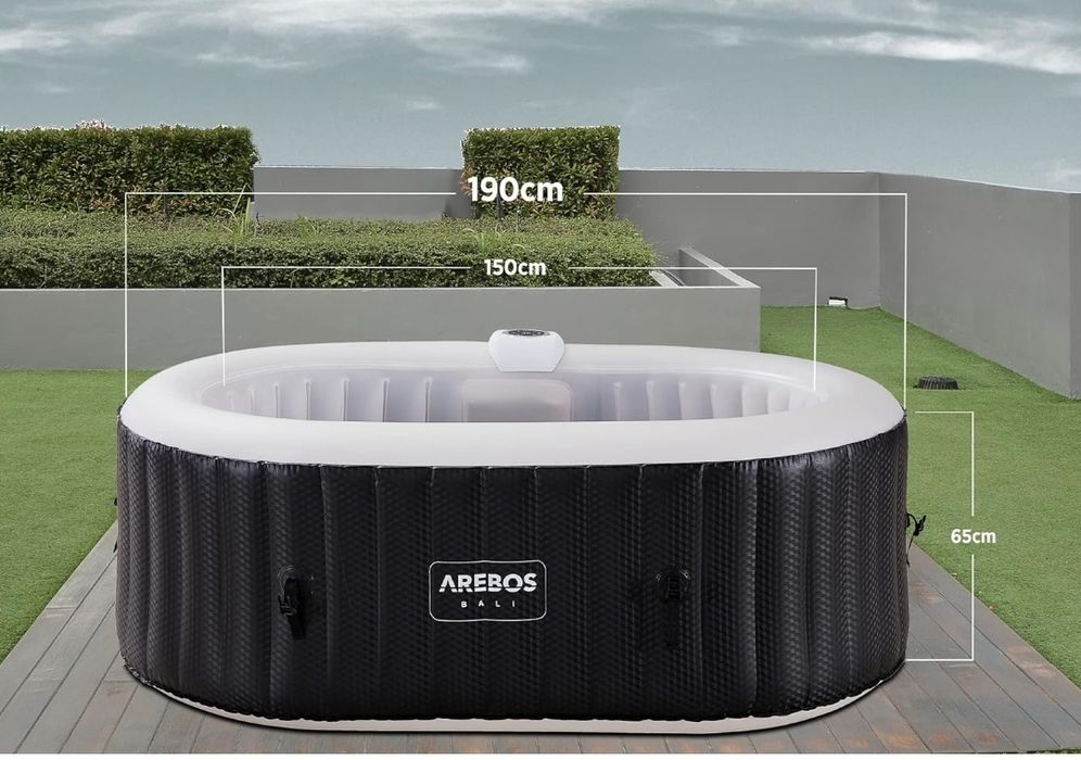 Jacuzzi gomflabil se umfla singur cu bule filtrare si incalzire incalz