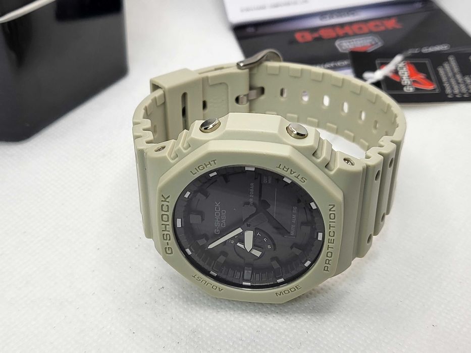 Ceas Sport Casio G-Shock GA-2100 5Aer Bej – Nou, Garanție 2 Ani