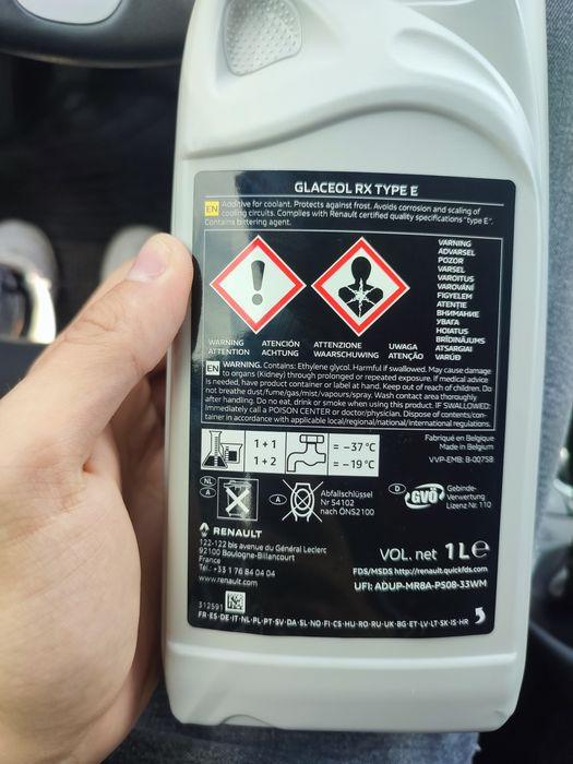 Antigel original Renault glaceol rx type E