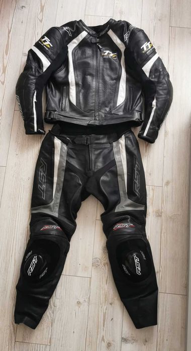 Кожен мото екип RST Isle of Man TT – яке + панталон, отлично състояние
