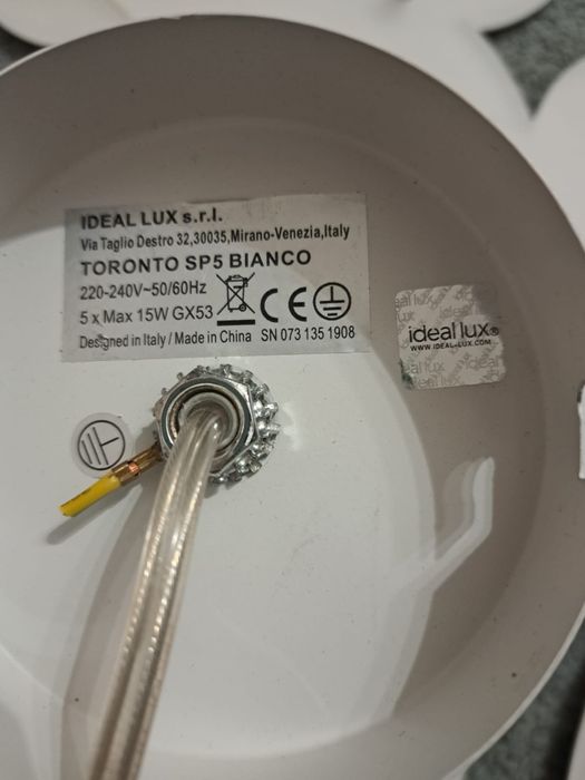 Decorațiune corp lumina candelabru lustra Toronto Bianco