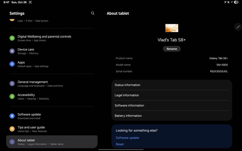 Galaxy tab S8 Plus + Note view cover paper