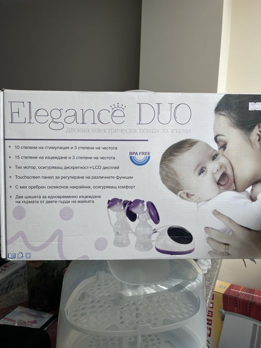 Двойна електрическа помпа за кърма, стерилизатор, термочанти за шишета