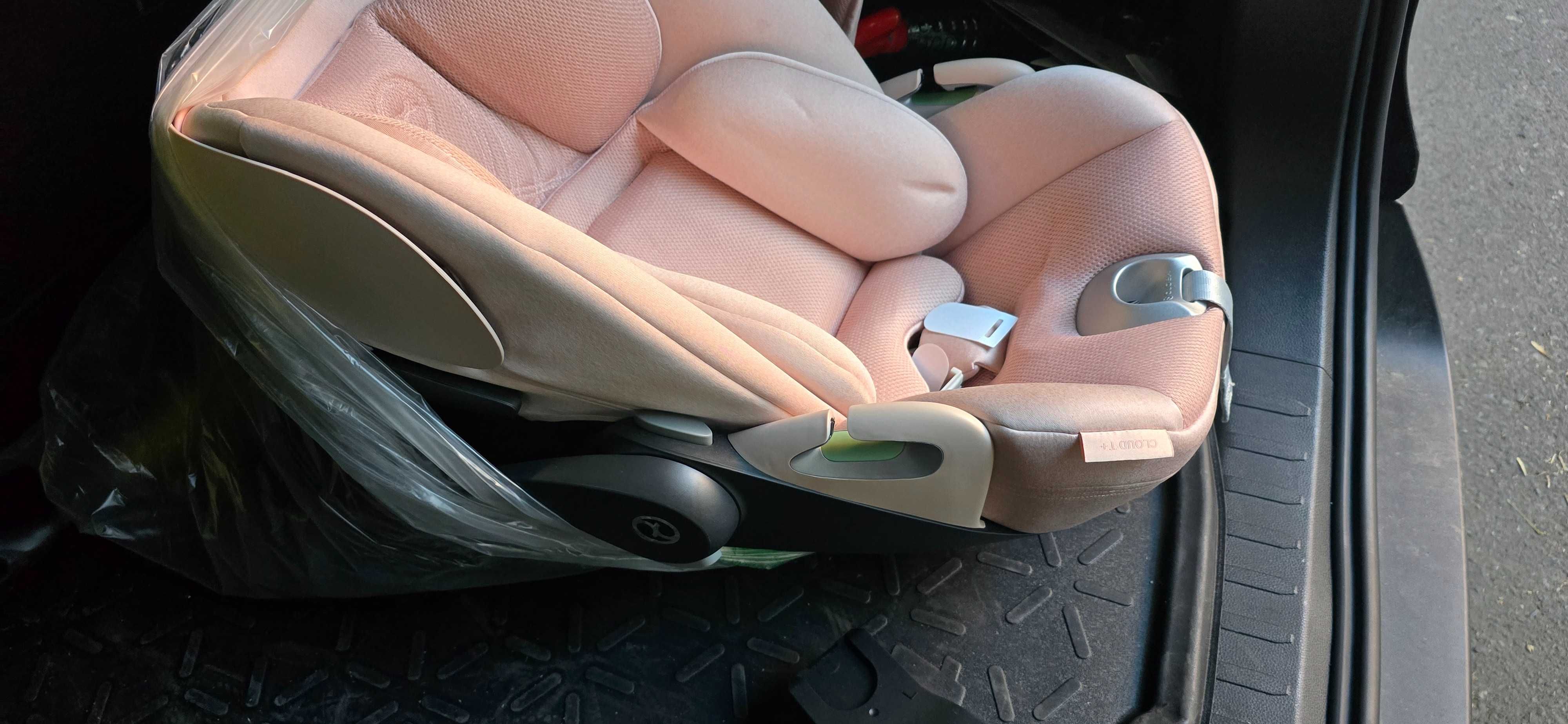 Scoica auto Cybex Platinum Cloud T Plus i-Size, 0-24 luni - Peach Pink