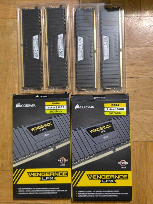 16GB (2x8) DDR4 Corsair Vengance LPX, 3600Mhz, CL18