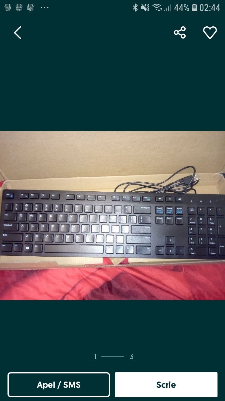 Vând tastatură nouă în cutie Dell cu FIR