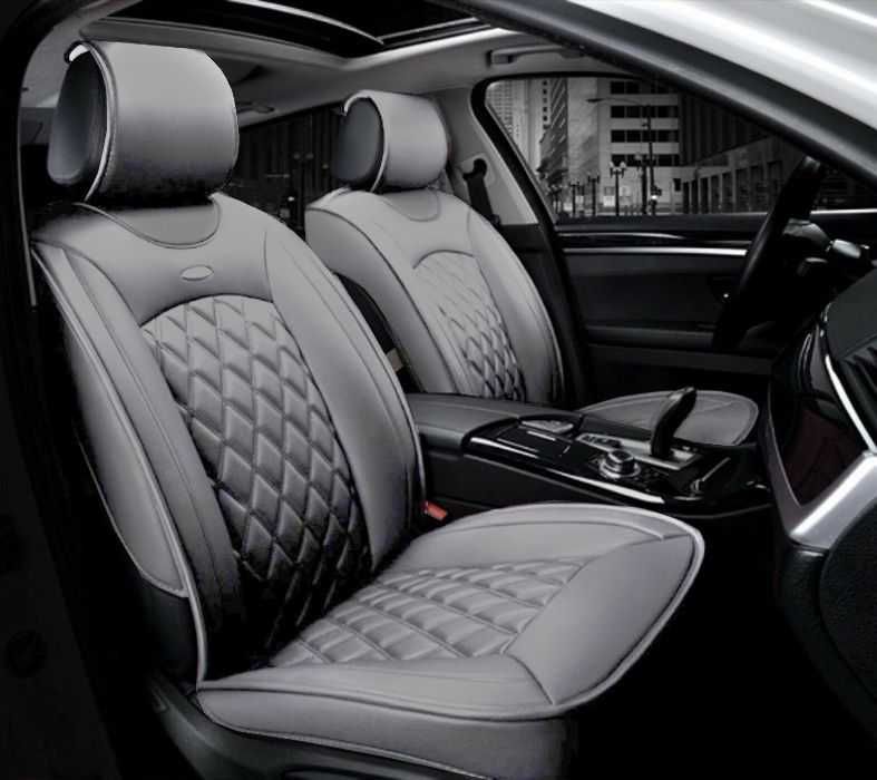 1+1 Универсална луксозна кожена тапицерия калъфи за предни седалки