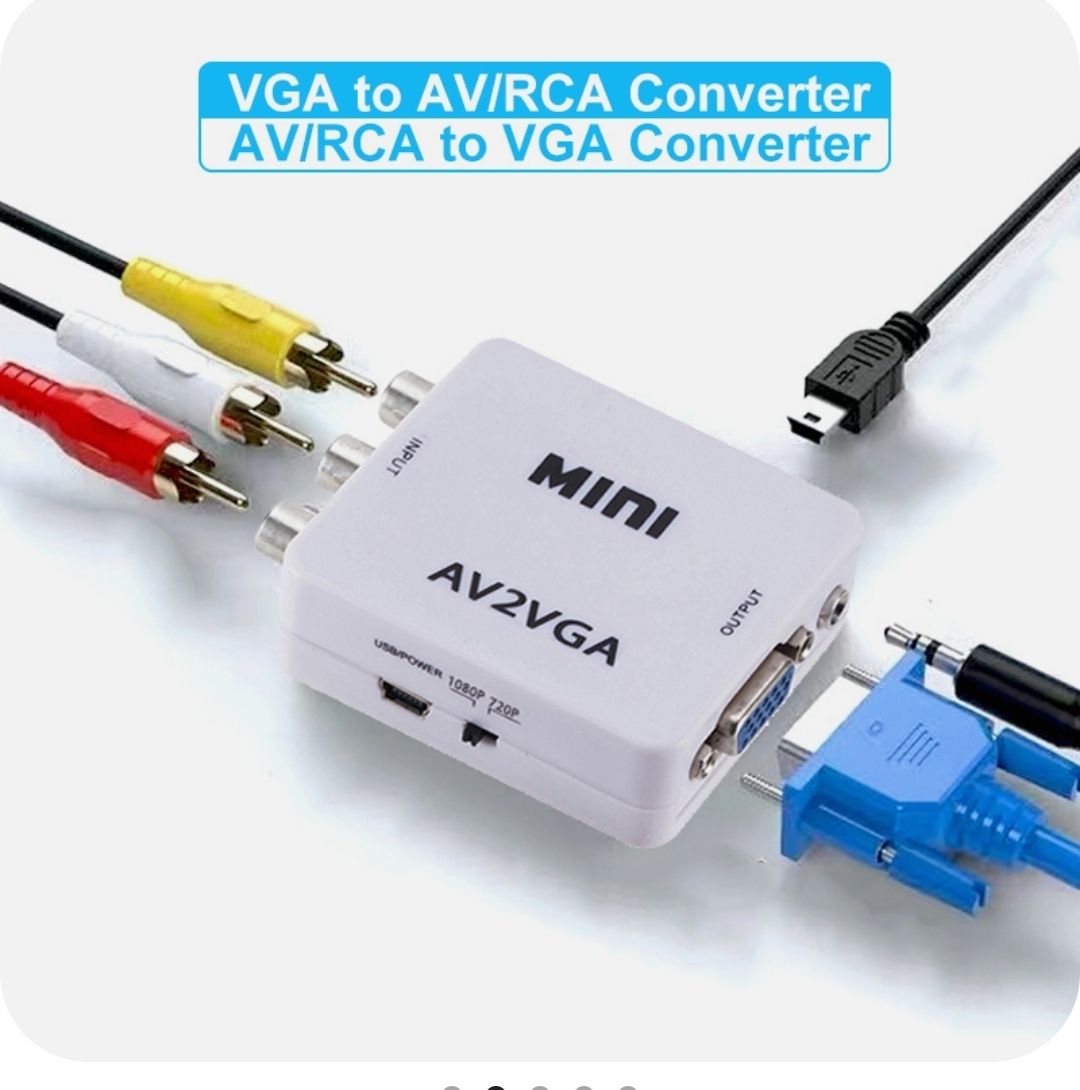 Конвертер вход RCA выход VGA.