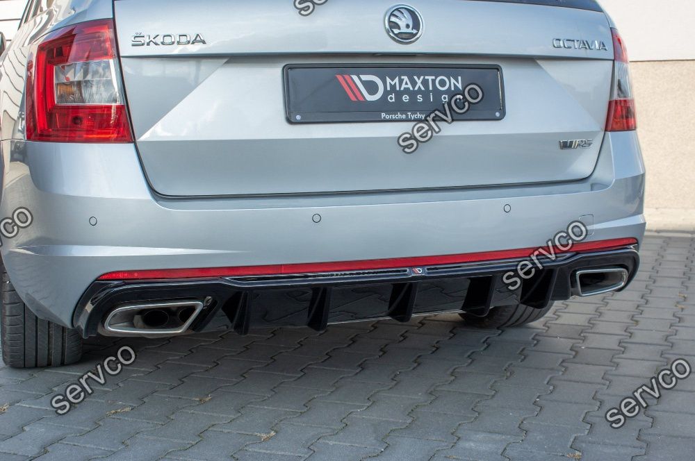 Difuzor bara spate Skoda Octavia 3 Rs HB Estate 13-19 v6 Maxton Design