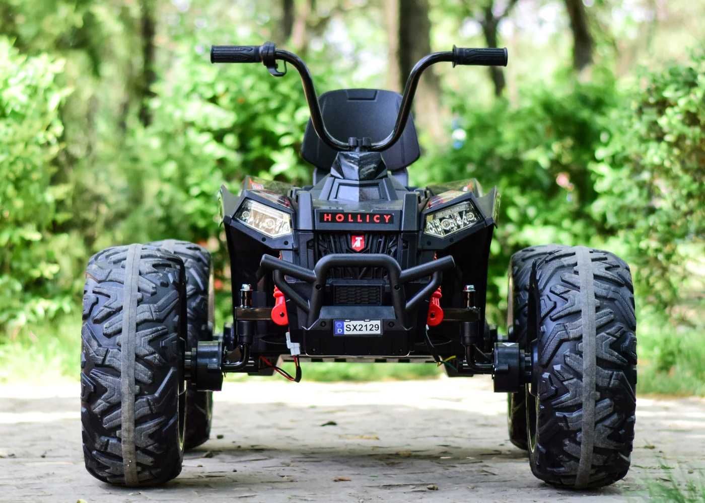ATV electric copii 5-12 ani Monster Quad 400W 4x4 24V Roti Moi #Negru