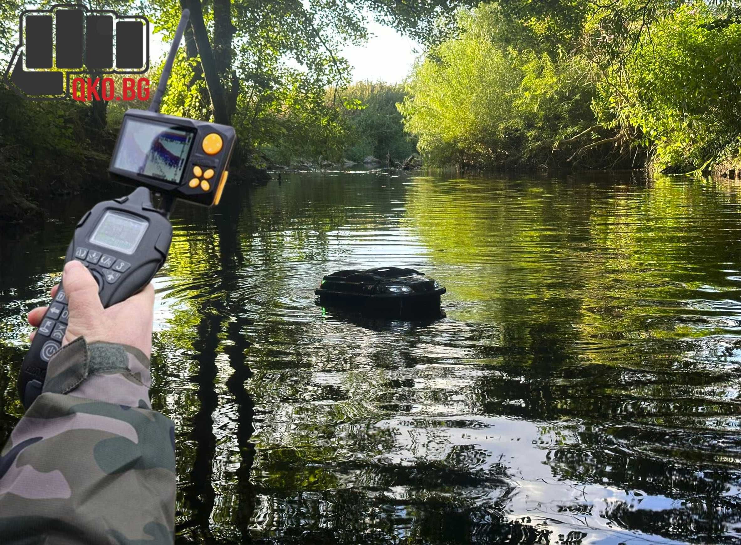 Лодка за захранка Boatman Vulcan с поставен Сонар и GPS